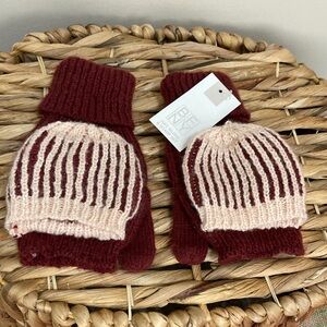 🆕 BFNY Burgundy and Pink Knit Gloves! 💥